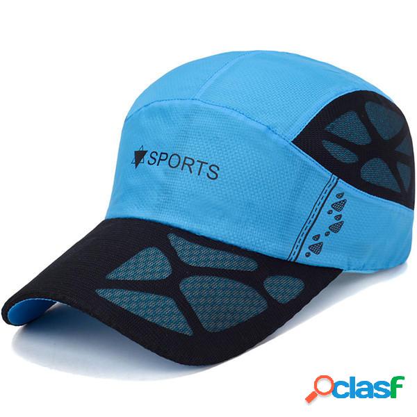 Cappellino con visiera sportiva da baseball traspirante per