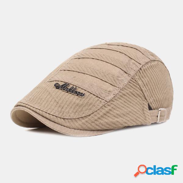 Cappello da berretto da uomo in cotone con distintivo in