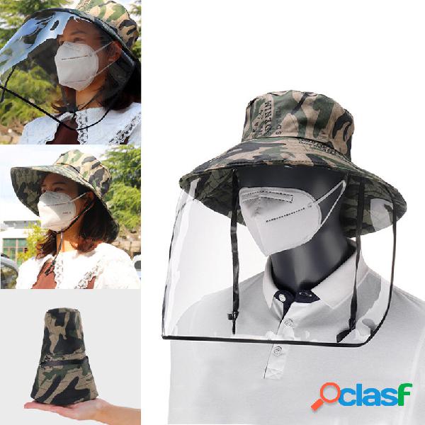 Cappello da pescatore rimovibile trasparente protettivo