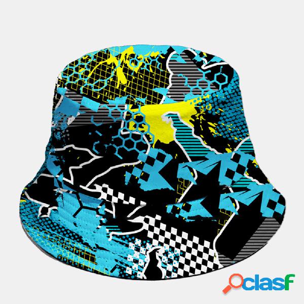 Cappello da pescatore unisex in cotone con rivestimento