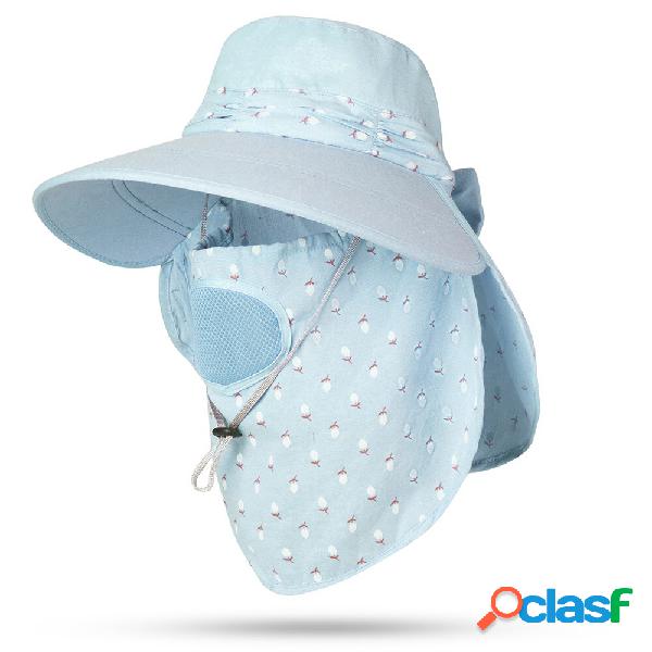 Cappello in cotone per donna UV con visiera Maschera e
