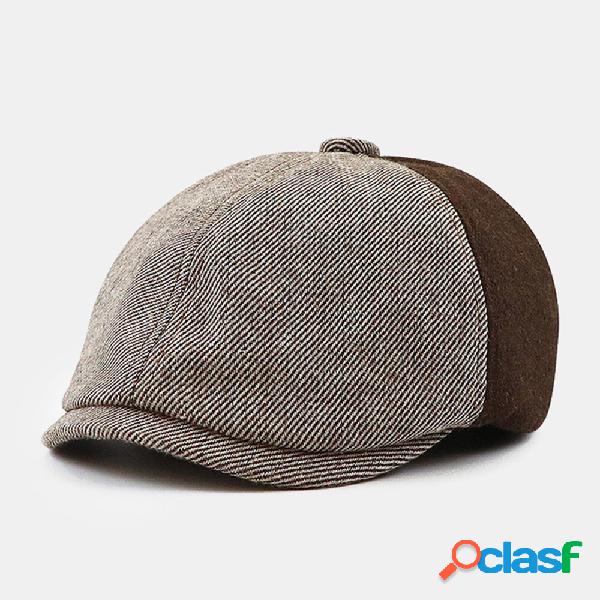 Cappello ottagonale con cuciture a contrasto colore