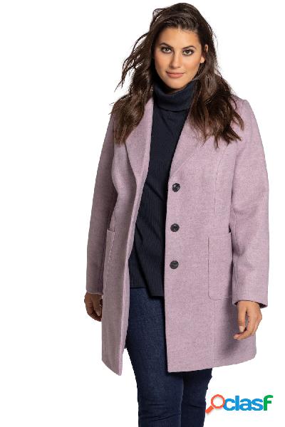 Cappotto, effetto lana, scollo con risvolti, fodera a