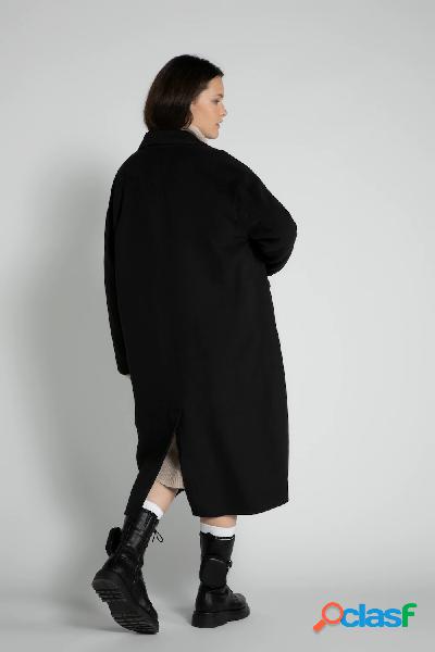 Cappotto premium dal taglio oversize con lana, revers e