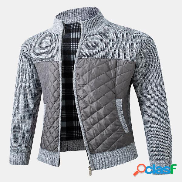 Cardigan casual a maniche lunghe in cotone lavorato a maglia