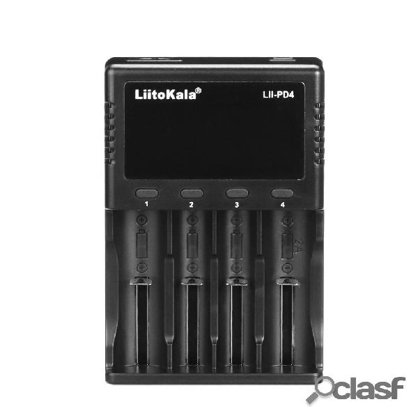 Caricabatterie LiitoKala Lii-PD4 18650 21700 26650 AA AAA