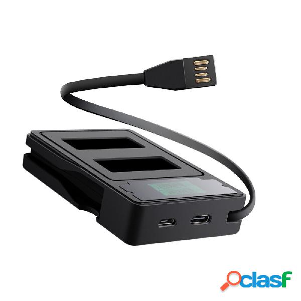 Caricatore USB Batteria LCD Display Visual Power per GOPRO 9