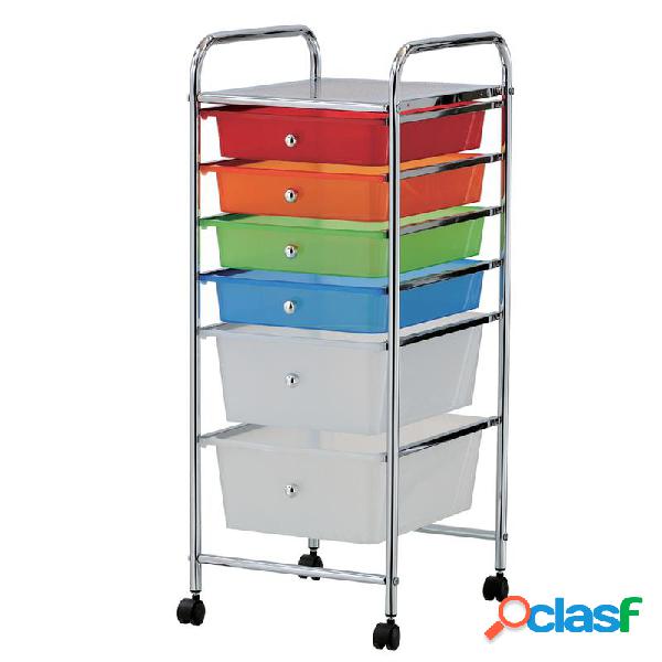 Carrello con 6 cestelli Tubo cromato 32x36.5xh76 cm e