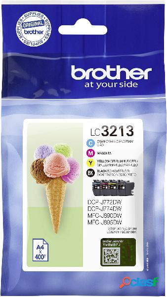 Cartucce combo pack Brother Originale LC-3213 VALDR Ciano,