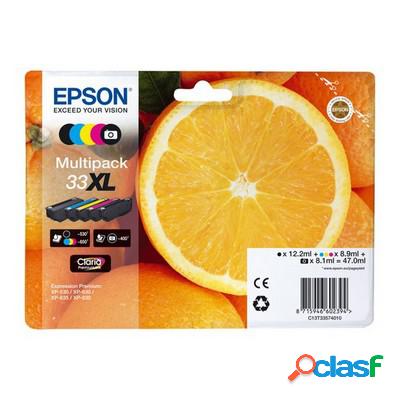 Cartuccia Epson C13T33574010 T33XL Arancia (Conf. da 5 pz.)