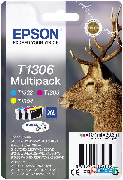 Cartuccia Epson Originale T1306 Imballo multiplo Ciano,