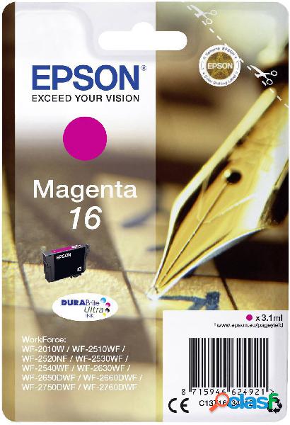 Cartuccia Epson Originale T1623, 16 Magenta C13T16234012