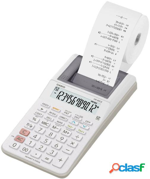 Casio HR-8RCE-WE Calcolatrice da tavolo scrivente Bianco
