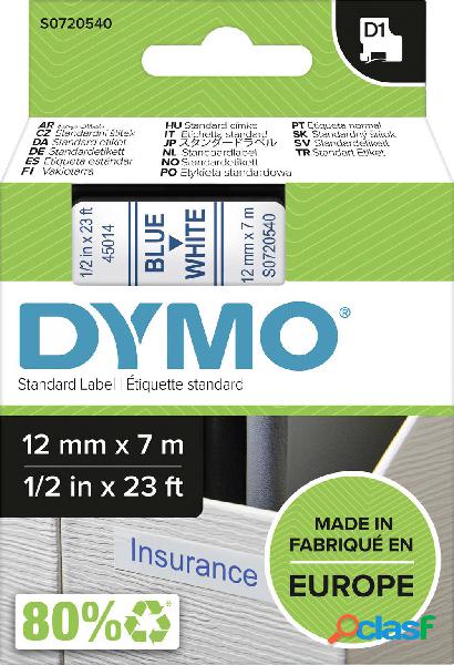 Cassetta nastro DYMO D1 45014 Colore Nastro: Bianco Colore