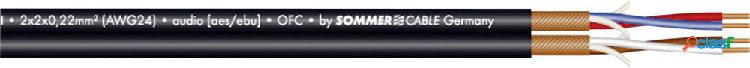 Cavo per microfono 2 x 2 x 0.22 mm² Nero Sommer Cable