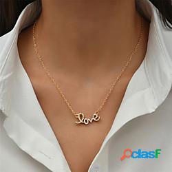 Collana Per donna Classico Alfabetico Amore Personalizzato