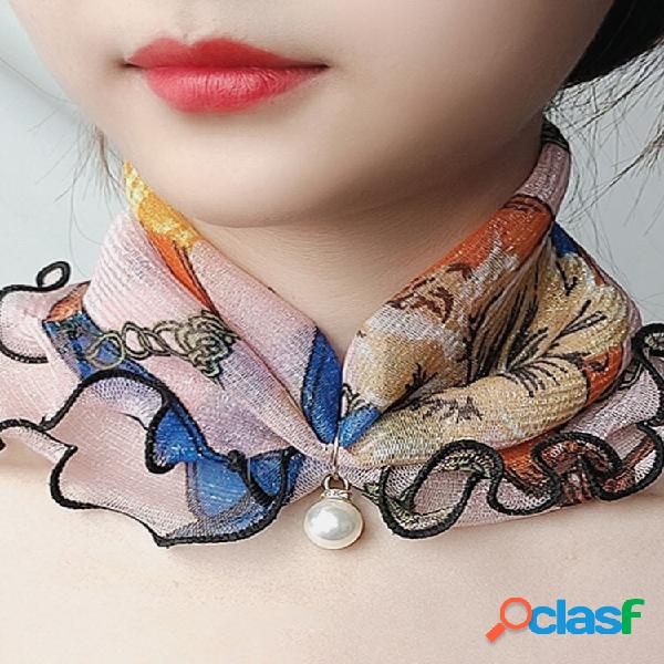 Collana con sciarpa altamente elastica in dacron