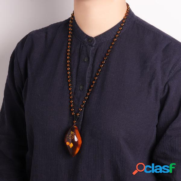 Collana etnica con perline a forma di goccia