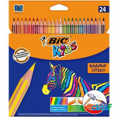 Colori pastelli Bic Kids Evolution Stripes 3,20 mm conf. 24