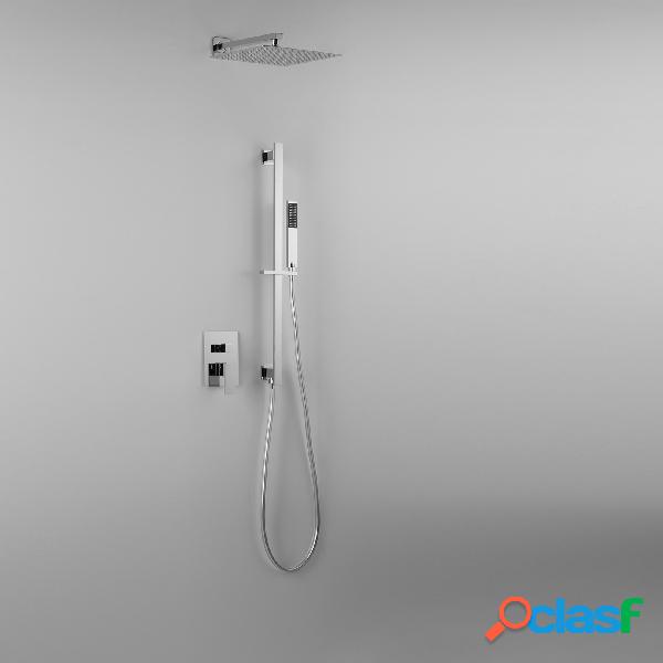 Composizione doccia ARES con soffione 30x30 cm, saliscendi e