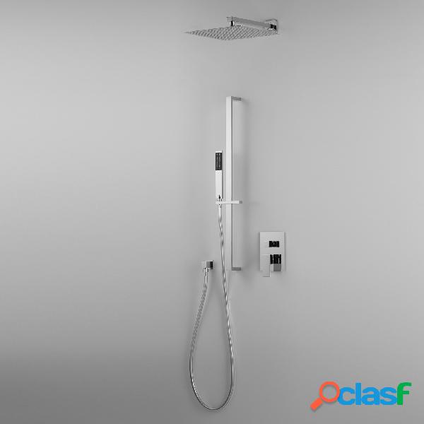 Composizione doccia ARES con soffione 40x40 cm con braccio,