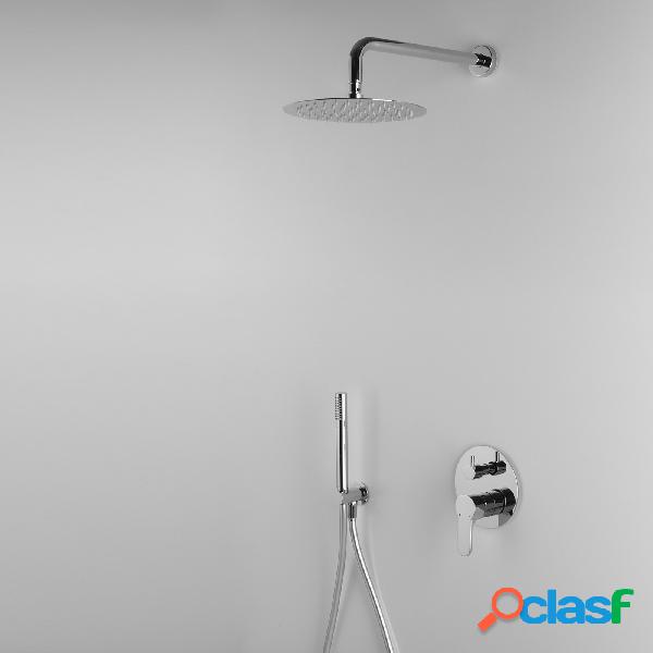 Composizione doccia ARES con soffione tondo diametro 250 mm,