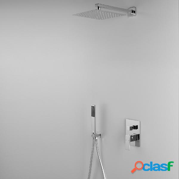 Composizione doccia ARES con soffione ultraslim 250x250 mm,