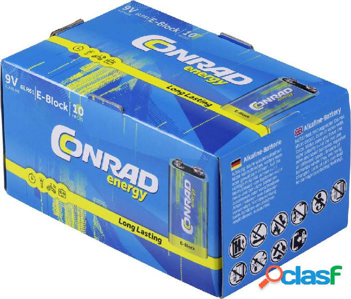 Conrad energy 6LR61 Batteria da 9 V Alcalina/manganese 9 V