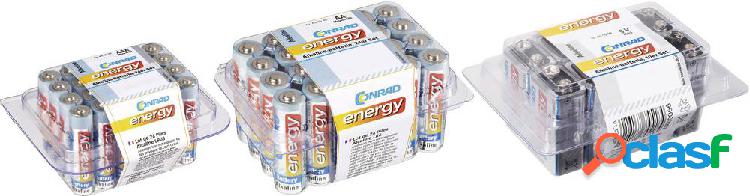 Conrad energy Kit batterie ministilo, stilo, 9 Volt 58 pz.