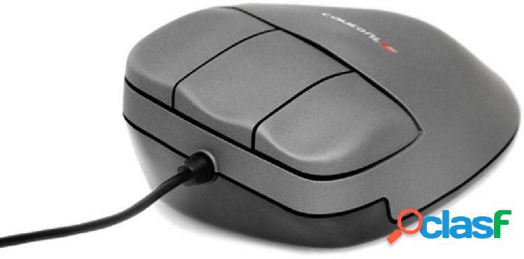 Contour Design Mouse M Mouse USB Ottico Grigio 5 Tasti 800
