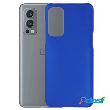 Cover in Plastica Gommata per OnePlus Nord 2 5G - Blu