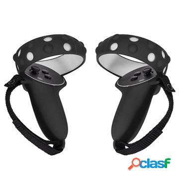Cover in Silicone Anti-Caduta di Oculus Quest 2 - Nero