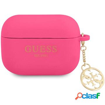 Cover in Silicone Guess 4G Charm per AirPods Pro - Fucsia