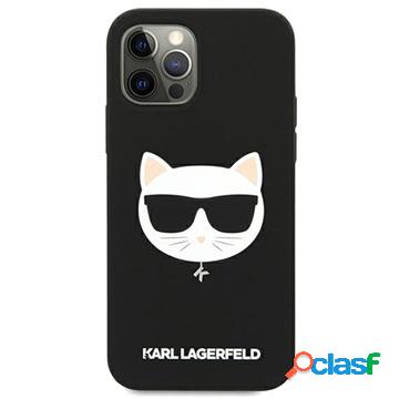 Cover in Silicone Karl Lagerfeld Choupette per iPhone 12/12