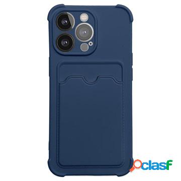 Cover in Silicone Serie Card Armor per iPhone 13 Pro - Blu
