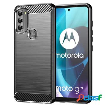 Cover in TPU Effetto Spazzolato per Motorola Moto G71 5G -