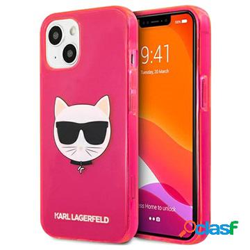 Cover in TPU Karl Lagerfeld Choupette Fluo per iPhone 13 -
