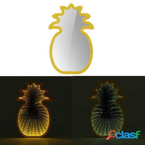 Creative Cute Pineapple Mirror lampada LED Tunnel Night
