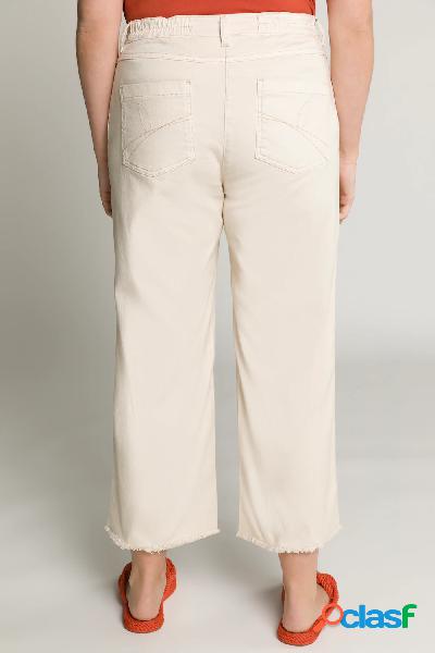 Culottes di jeans in cotone biologico con lunghezza fino al
