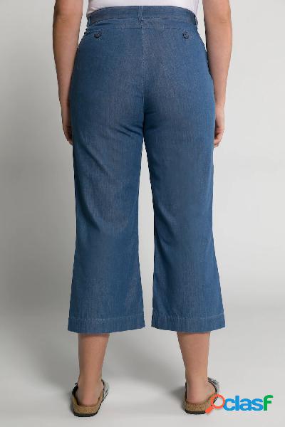 Culottes in cotone biologico con effetto tencel e cintura