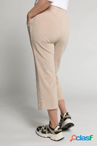 Culottes in morbida spugna con cintura elastica e lunghezza