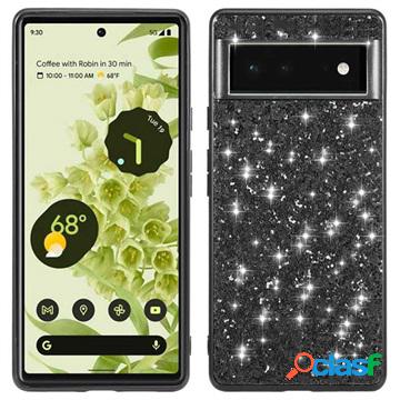 Custodia Ibrida Glitter Serie per Google Pixel 6 - Nera