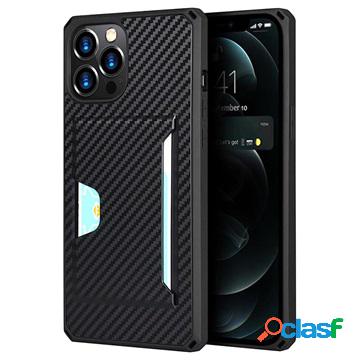 Custodia Ibrida con Portacarte per iPhone 12 Pro Max - Fibra
