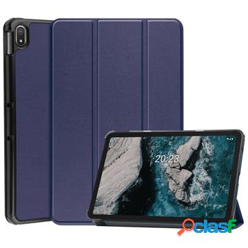 Custodia Smart Folio Tri-Fold per Nokia T20 - Blu