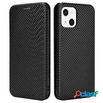 Custodia a Flip per iPhone 13 Mini - Fibra di Carbonio -