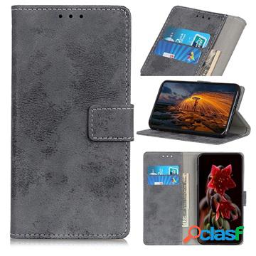 Custodia a Portafoglio Vintage per Motorola Edge (2021) -