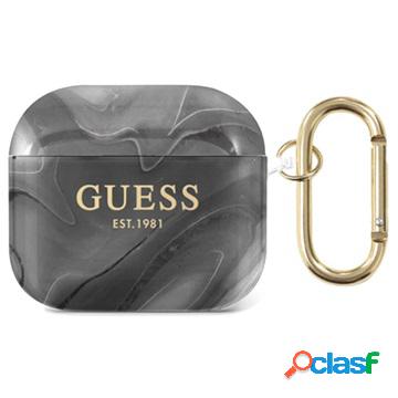 Custodia in TPU Guess Marble Collection per AirPods 3 - Nera