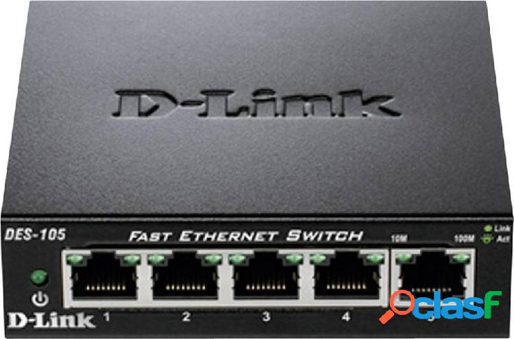 D-Link DES-105 Switch di rete 5 Porte 100 MBit/s