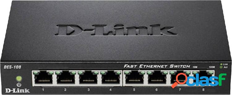 D-Link DES-108 Switch di rete 8 Porte 100 MBit/s