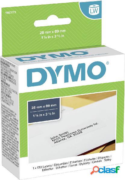 DYMO 1983173 Rotolo di etichette 89 x 28 mm Carta Bianco 130